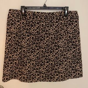 Loft Cheetah Print Mini Skirt Size 14